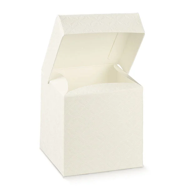 Scotton Pieghevole con Coperchio 80 x 80 x 90 Mm Matelassè Bianco 10 Pz