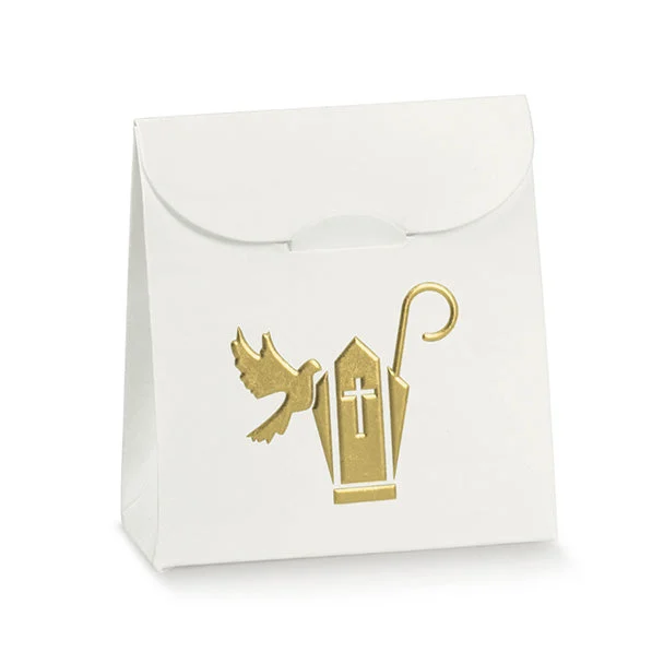 Scotton Sacchetto Colomba Cresima 70 x 35 x 80 Mm Bianco 10 Pz