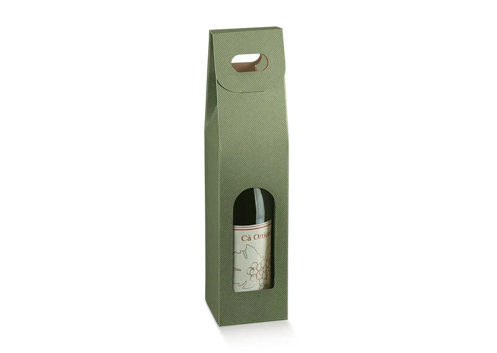 Scotton Scatola 1 Bottiglia 90 x 90 x 385 Mm Verde con Maniglia 10 Pz