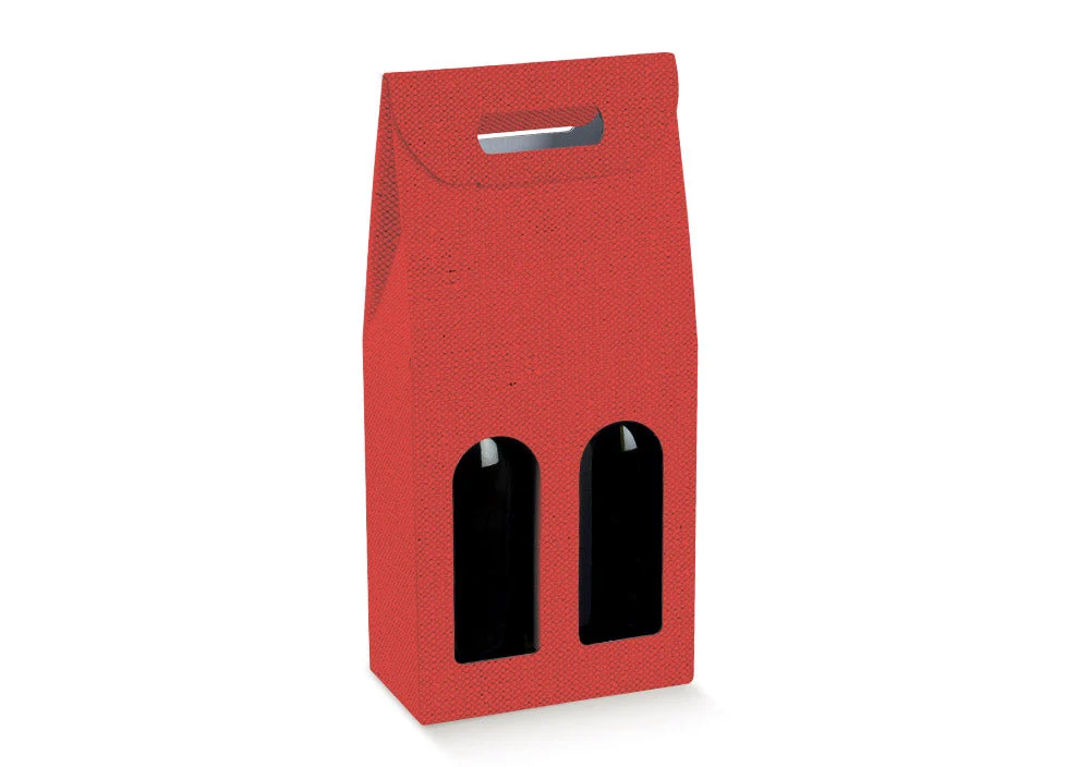 Scotton Scatola 2 Bottiglia 180 x 90 x 385 Mm Maniglia Finestra Lino Rosso 5 Pz