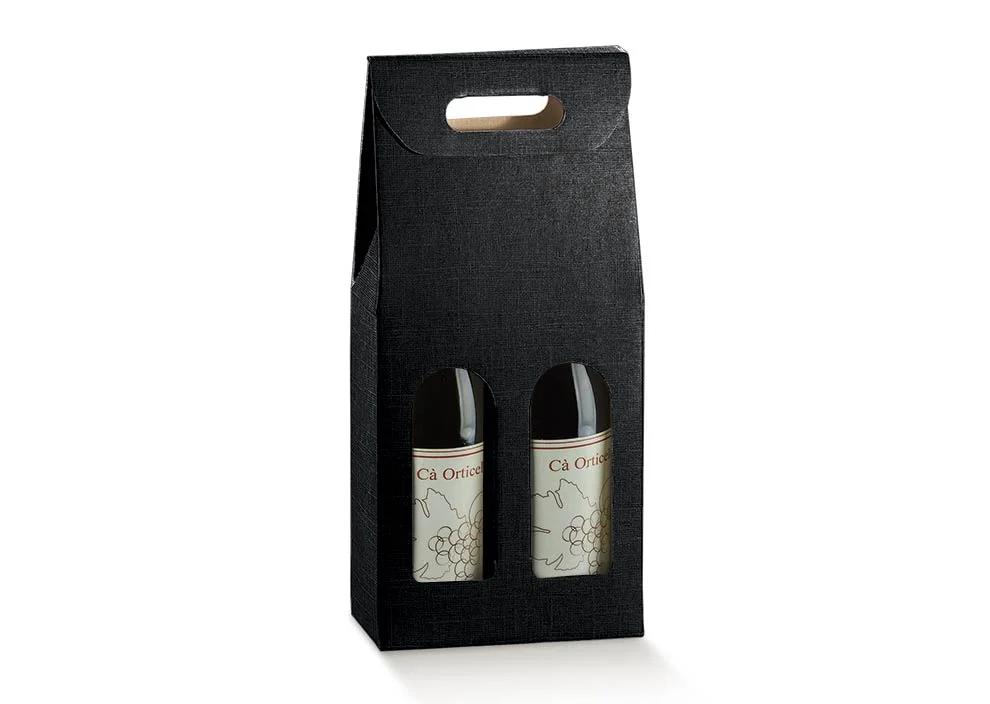 Scotton Scatola 2 Bottiglia 180 x 90 x 385 Mm Seta Nero 5 Pz