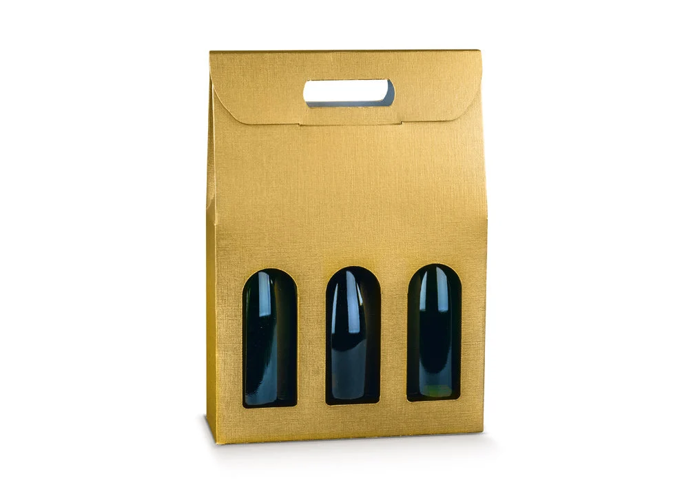 Scotton Scatola 3 Bottiglia 270 x 90 x 385 Mm Maniglia Finestra Fibra Oro 5 Pz