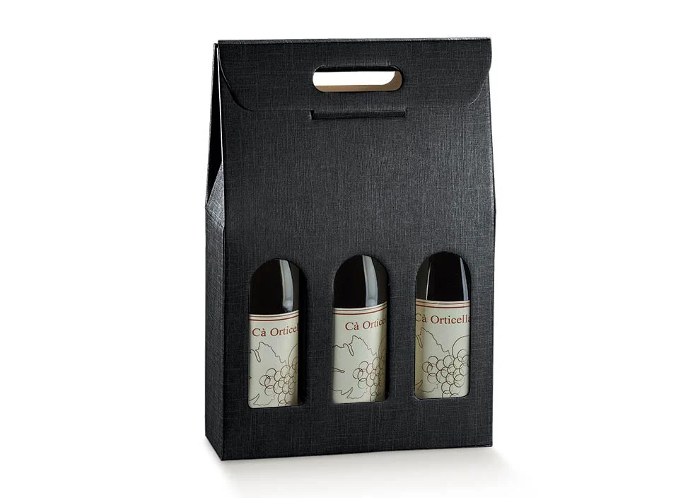Scotton Scatola 3 Bottiglia 270 x 90 x 385 Mm Seta Nero 5 Pz