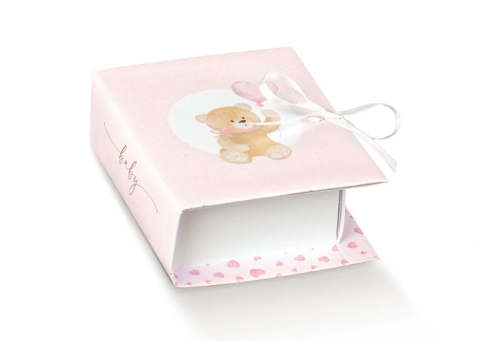 Scotton Scatola Book Little Bear 70 x 60 x 30 Mm Rosa 10 Pz