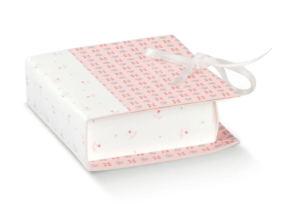 Scotton Scatola Book Portaconfetti 70 x 60 x 25 Mm Bloom Rosa 10 Pz