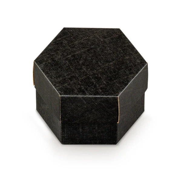 Scotton Scatola Esagono con Divisorio 80 x 55 Mm Nero 10 Pz