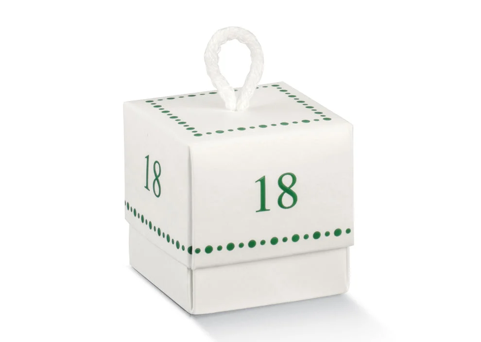 Scotton Scatola Fleur 18 ° Compleanno 50 x 50 x 50 Mm 10 Pz