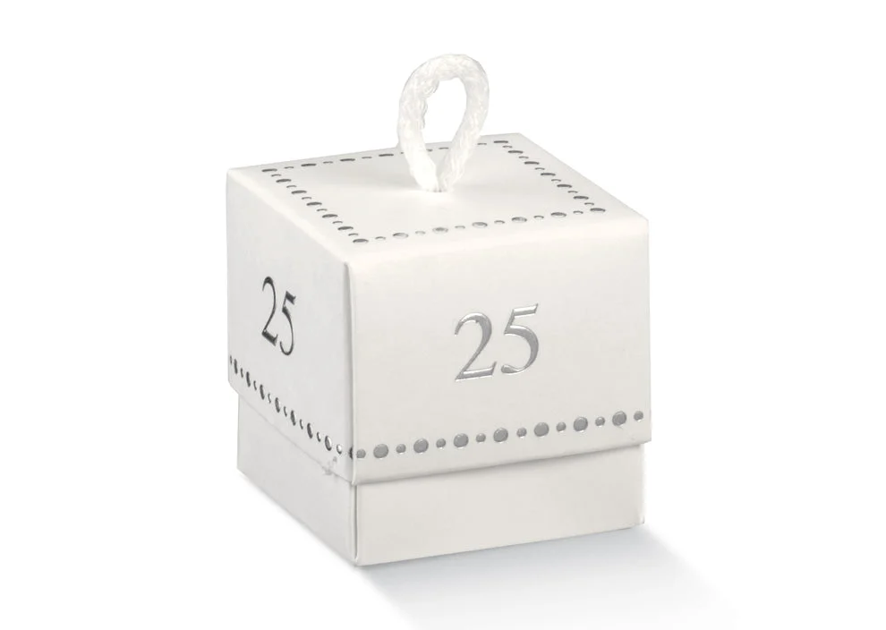 Scotton Scatola Fleur 25 ° Compleanno 50 x 50 x 50 Mm 10 Pz