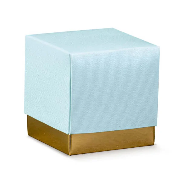 Scotton Scatola Fleur 50 x 50 x 50 Mm Lino Azzurro 10 Pz