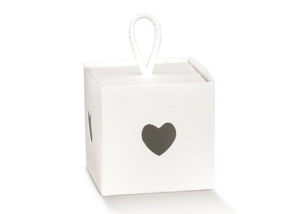 Scotton Scatola In con Cordoncino 80 x 80 x 80 Mm Fibra Bianco 10 Pz