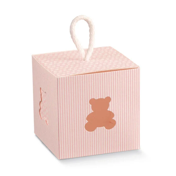 Scotton Scatola In Orsetto con Cordino 80 x 80 x 80 Mm Rosa 10 Pz
