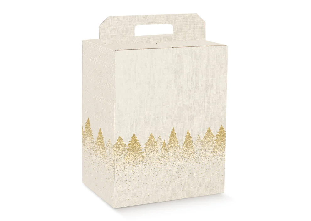 Scotton Scatola Natale Portapanettone e Bottiglia 280 x 200 x 350 Mm White Forest 1 Pz