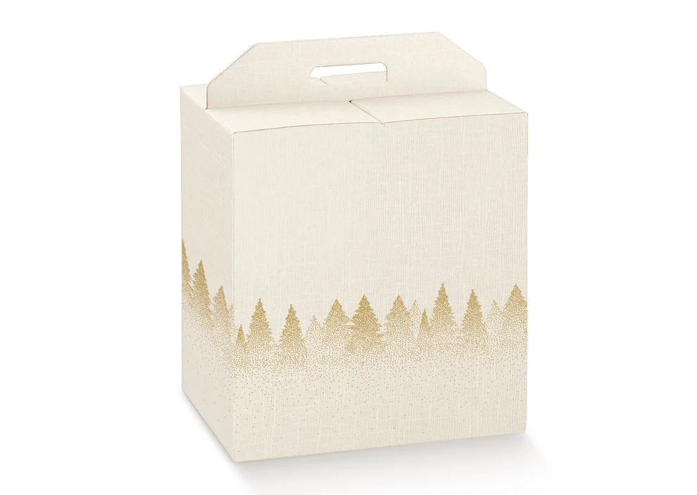 Scotton Scatola Natale Portapanettone e Bottiglia 330 x 250 x 350 Mm White Forest 1 Pz