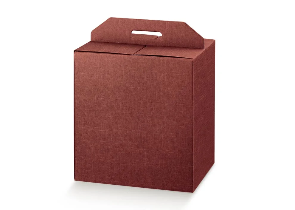 Scotton Scatola Natale Portapanettone e Bottiglie  430 x 240 x 345 Mm Bordeaux 1 Pz