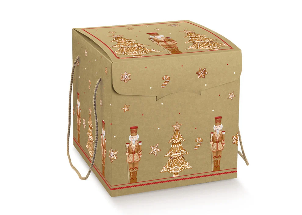 Scotton Scatola Natale Segreto con Cordini 210 x 210 x 210 Mm Ginger Bre 1 Pz