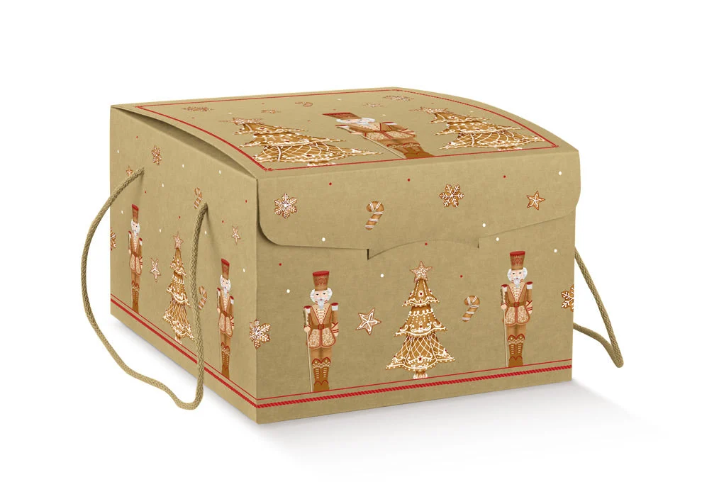 Scotton Scatola Natale Segreto con Cordini 245 x 245 x 180 Mm Ginger Bre 1 Pz