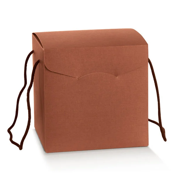 Scotton Scatola Segreto con Cordini 245 x 245 x 180 Mm Seta Corten