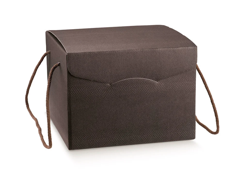 Scotton Scatola Segreto con Cordoncini 245 x 245 x 180 Mm Skin Coffe 2 Pz