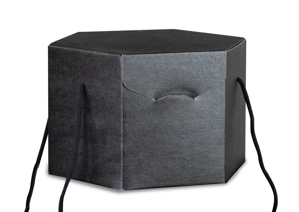 Scotton Scatola Segreto Esagono 245 x 245 x 180 Nero 2 Pz
