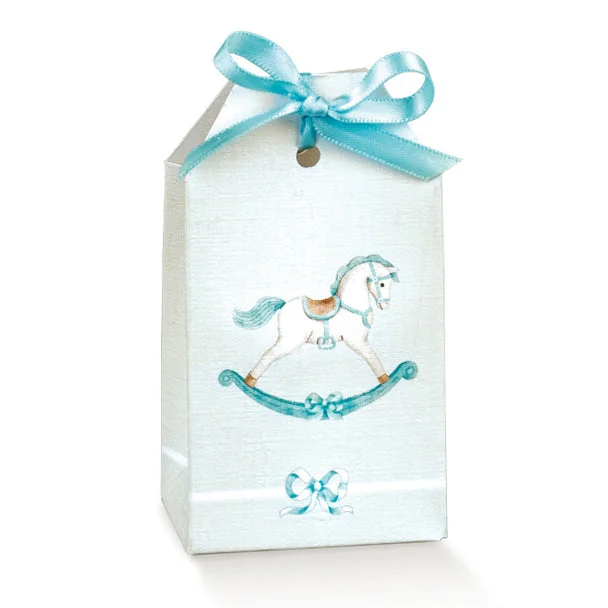 Scotton Scatola Tag 55 x 35 x 100 Mm Cavallino Azzurro 10 Pz