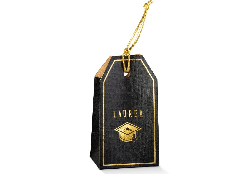 Scotton Scatola Tag 55 x 35 x 100 Mm Graduation Seta Nero 10 Pz