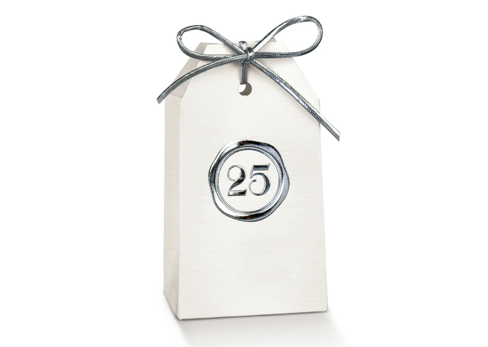 Scotton Scatola Tag Fibra 25 ° Anniversario 55 x 35 x 100 Mm Bianco 10 Pz