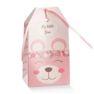 Scotton Scatola Tag Orsetta 55 x 35 x 100 Mm Rosa Pon Pon 10 Pz