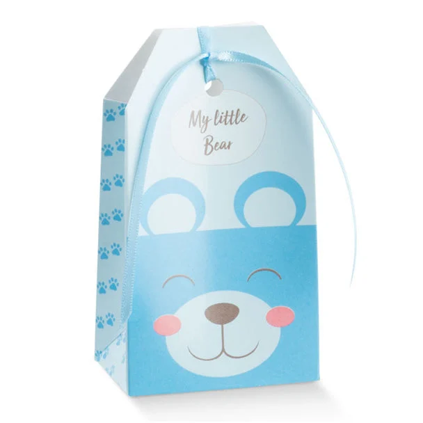 Scotton Scatola Tag Orsetto 55 x 35 x 100 Mm Azzurro Pon Pon 10 Pz