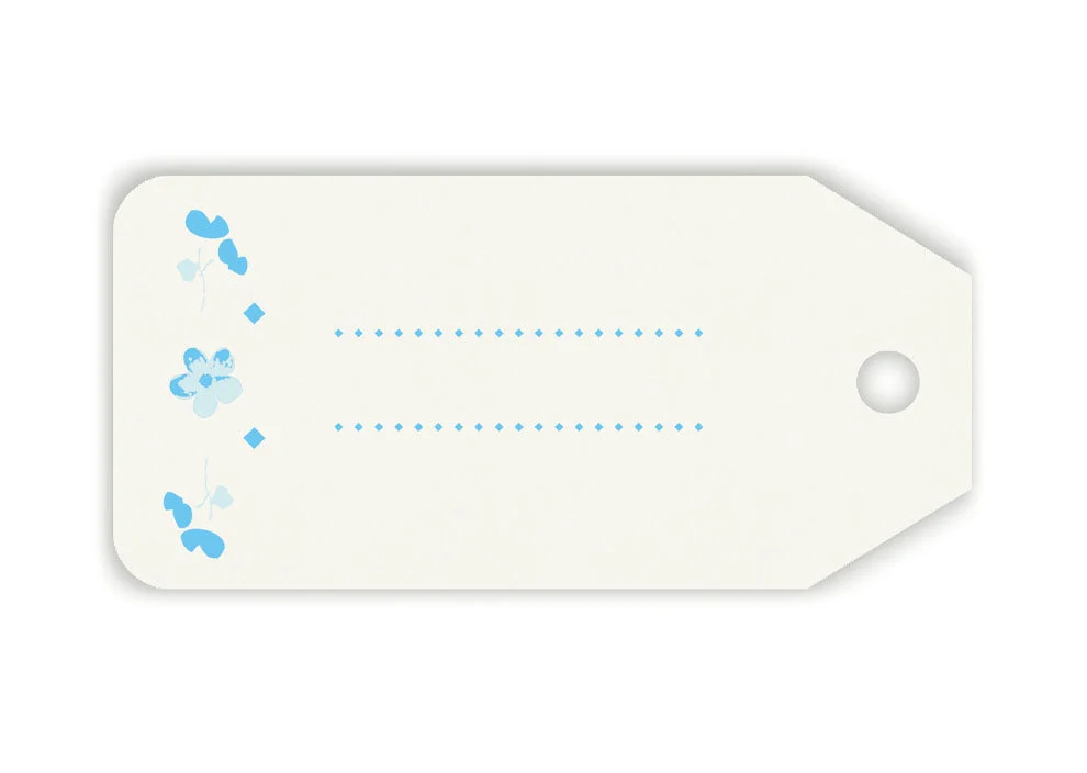 Scotton Targhetta 45 x 25 Mm Bloom Azzurro 10 Pz