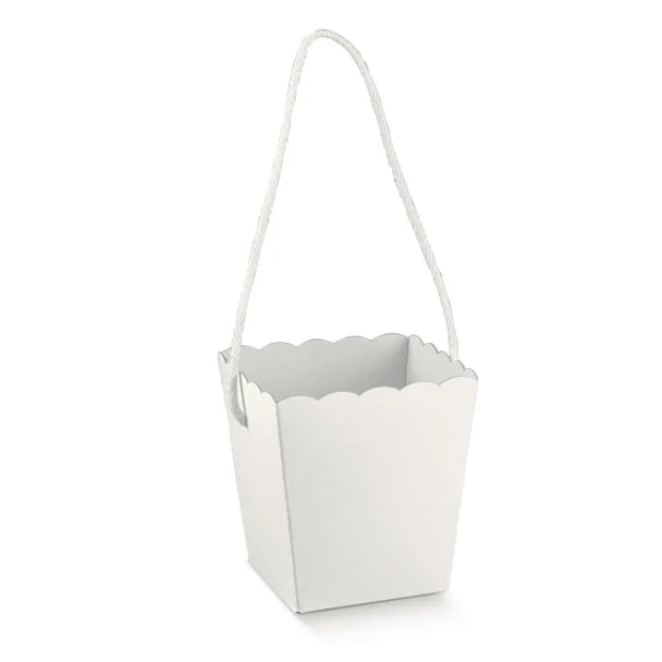 Scotton Vaso con Cordino 150 x 150 x 180 Mm Bianco 10 Pz