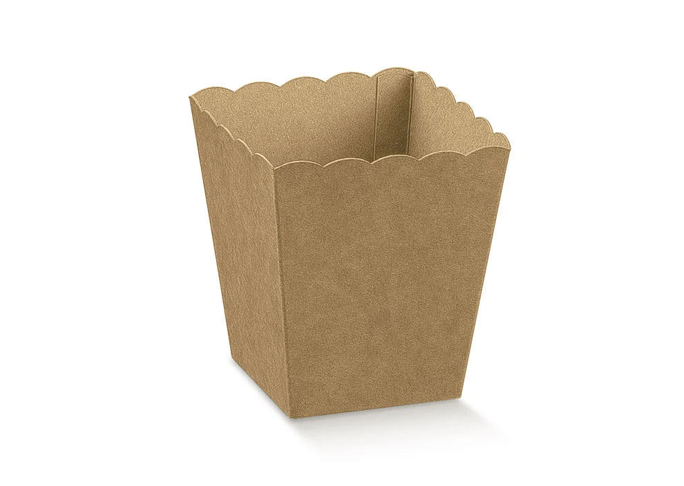 Scotton Vaso in Cartoncino 70 x 70 x 110 Mm Avana 10 Pz