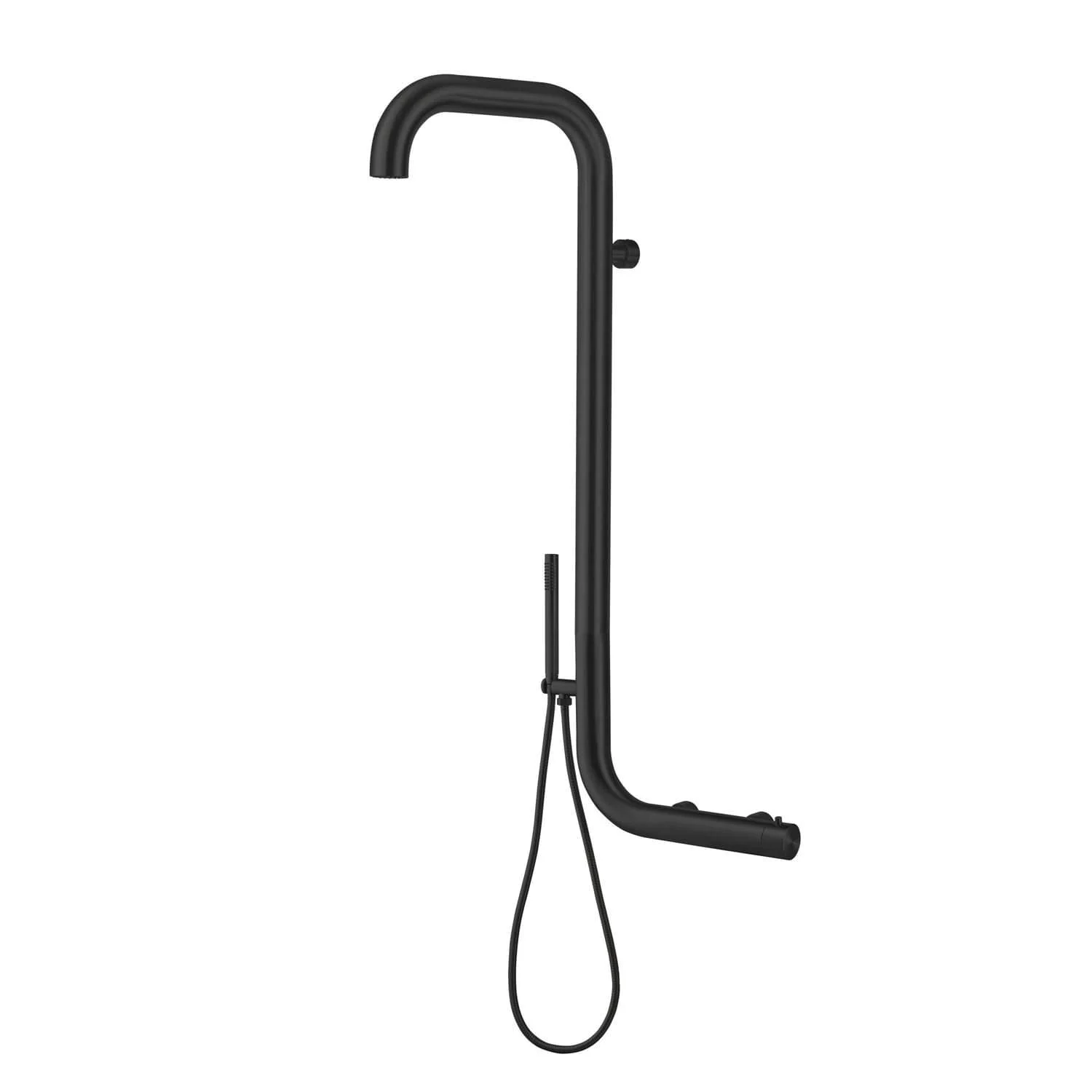 SINED Arborea Doccia Parete Acciaio 316L Acqua Calda Fredda Nera