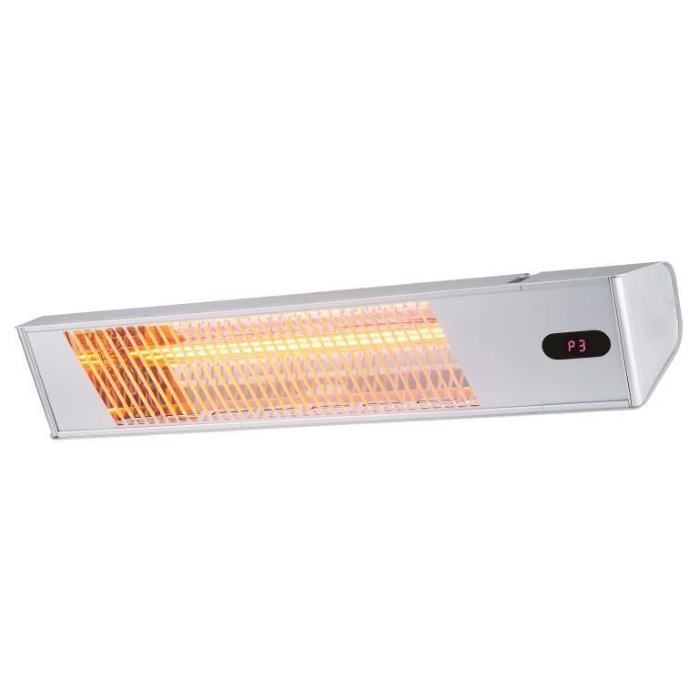 SINED Caldo Ira Inox 2000 Riscaldatore Elettrico Infrarossi Da 2000w Regolabile Grigio