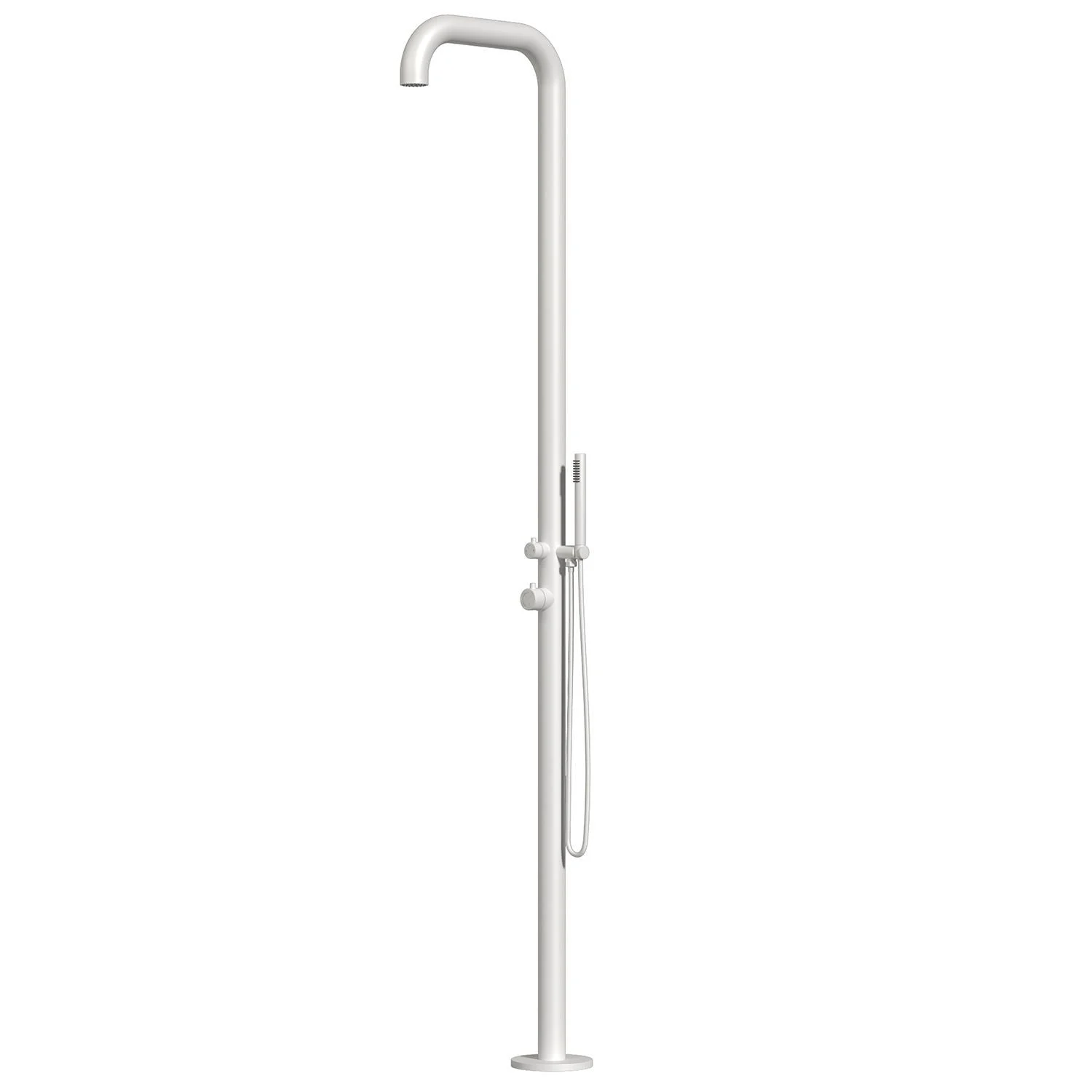 SINED Chia Doccia Esterni Acciaio 316L Soffione Doccino H230 Bianca