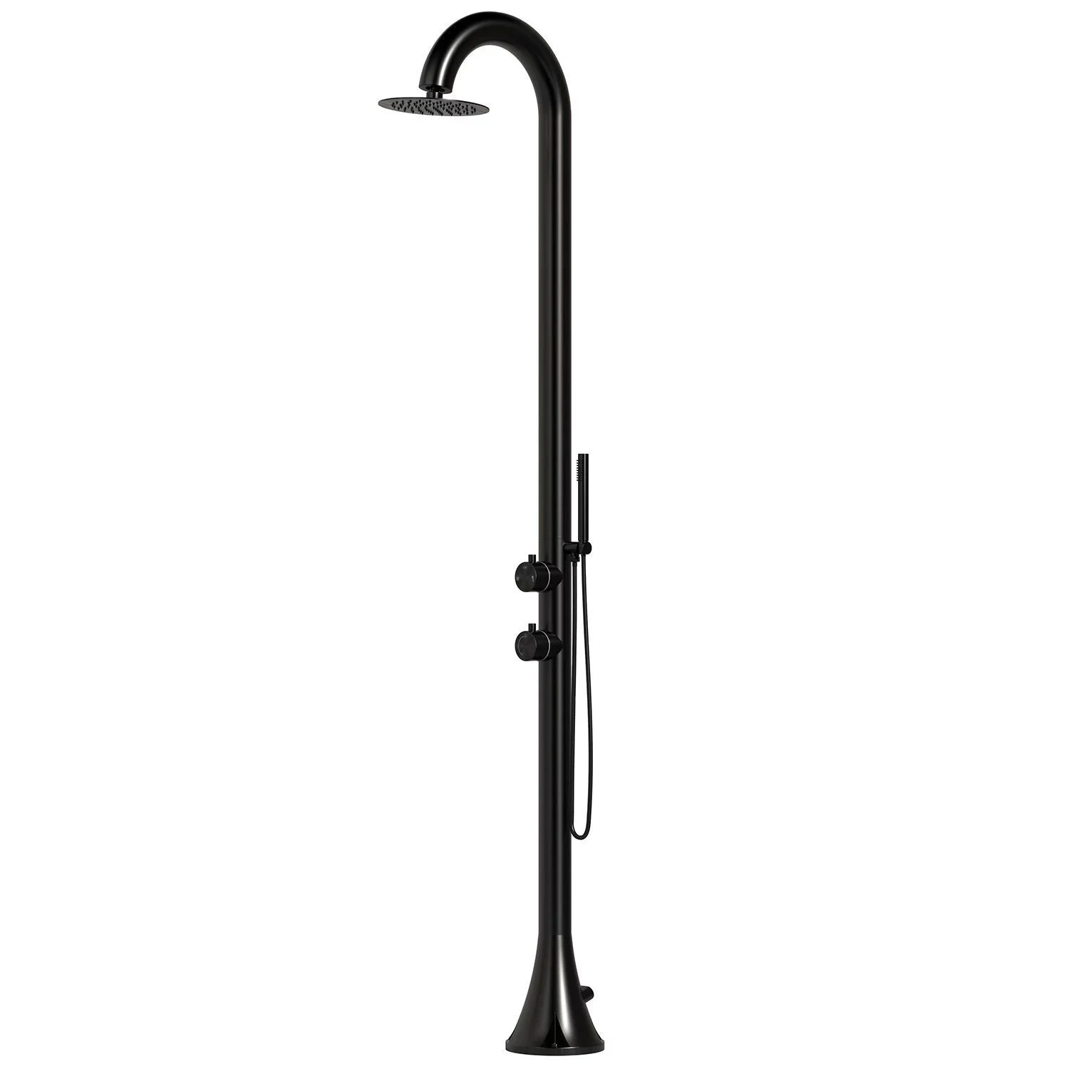 SINED Luna D Nera Colonna Doccia Inox 316L Doccino Flessibile