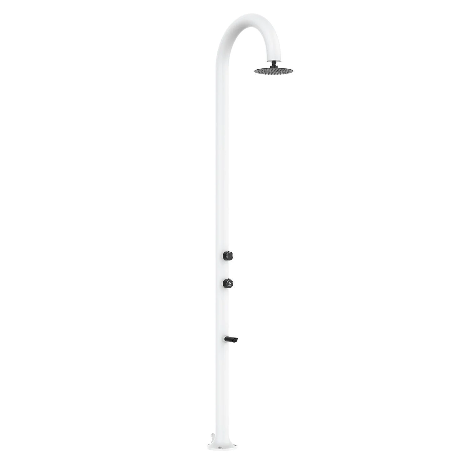 SINED Luna Alu Bianca Doccia Alluminio Doppio Attacco d Acqua Soffione Miscelatore e Lavapiedi Bianc
