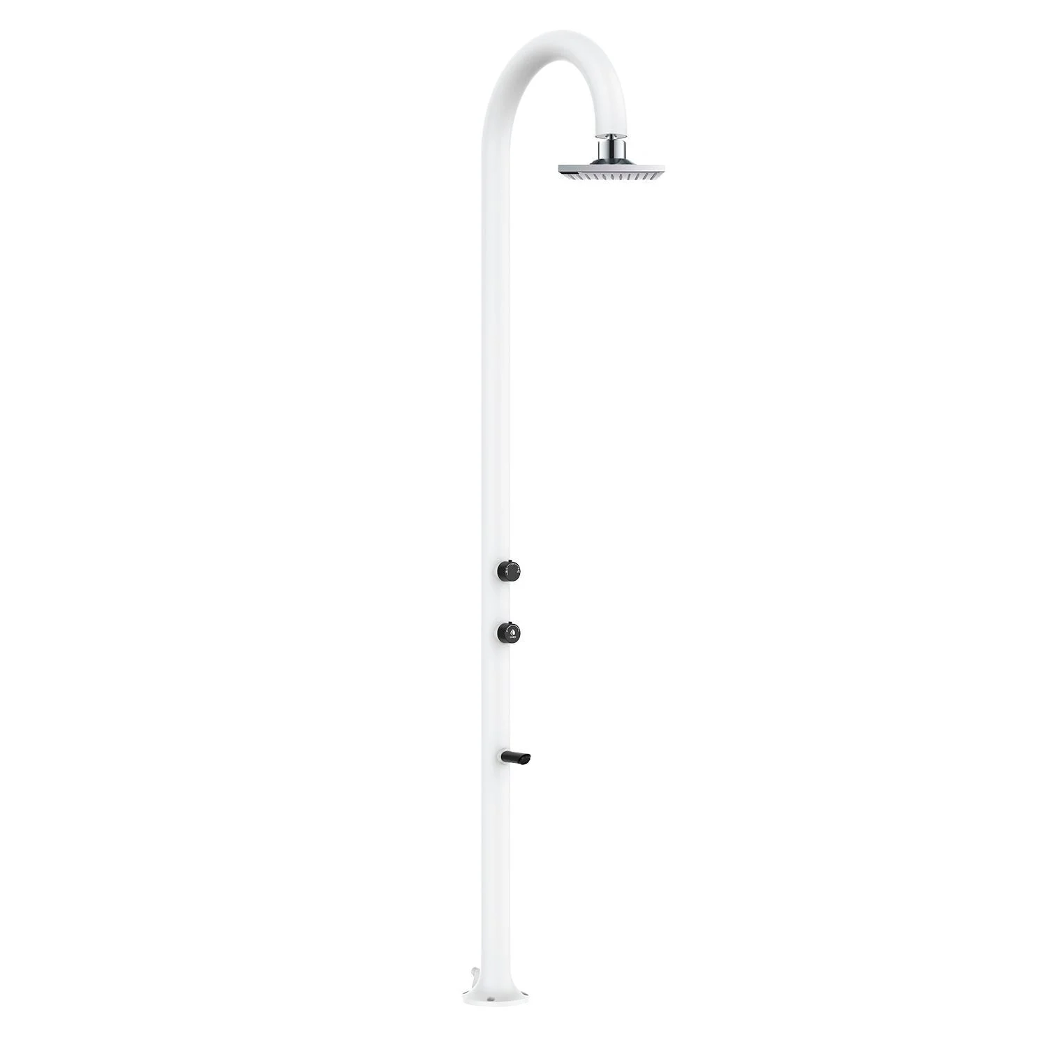 SINED Luna Alu Bianca Lcd Doccia In Alluminio Doppio Attacco Dacqua Con Soffione Iswitch Lcd Bianca