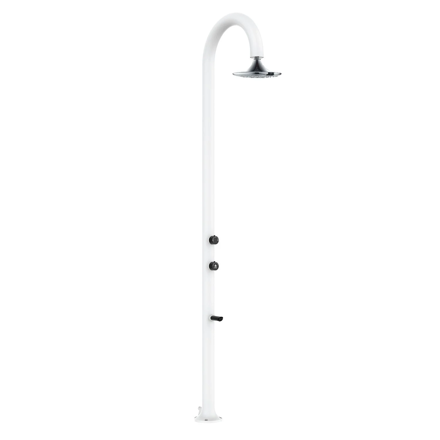 SINED Luna Alu Bianca Sensor Doccia In Alluminio Doppio Attacco Dacqua Soffione Iswitch Led Grigio