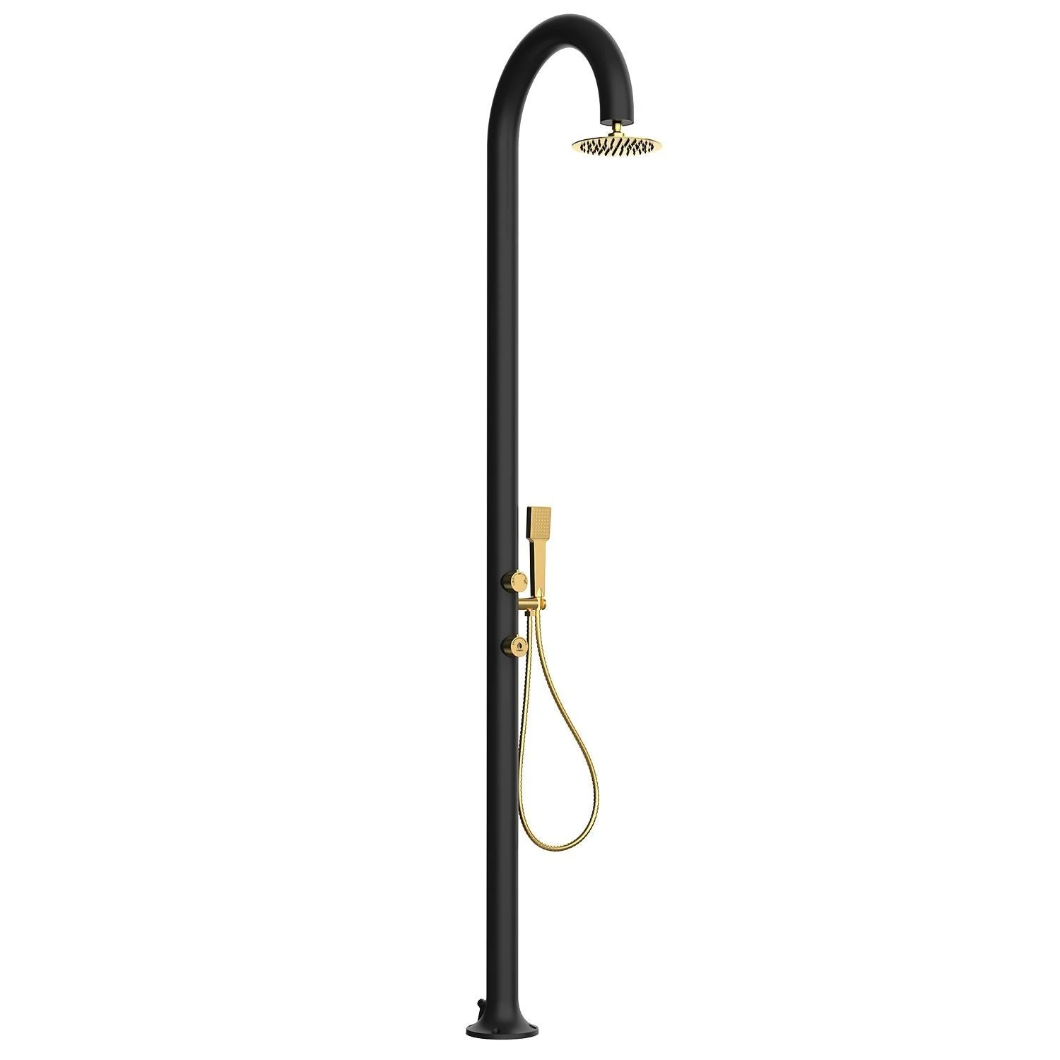 SINED Luna Alu D Nera Oro Doccia Alluminio Soffione Doccino
