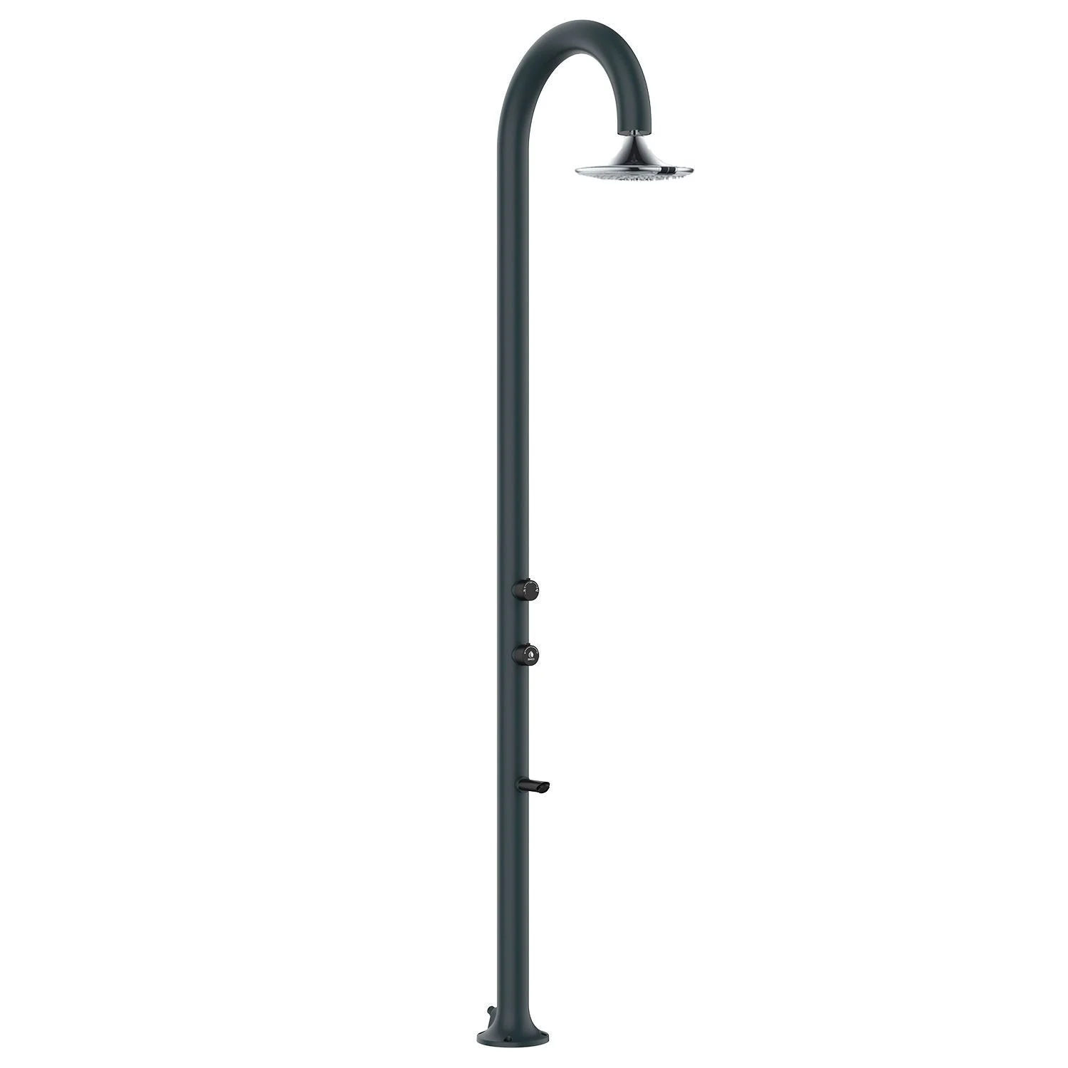 SINED Luna Alu Grigia Sensor Doccia In Alluminio Doppio Attacco Dacqua Soffione Iswitch Led Grigio