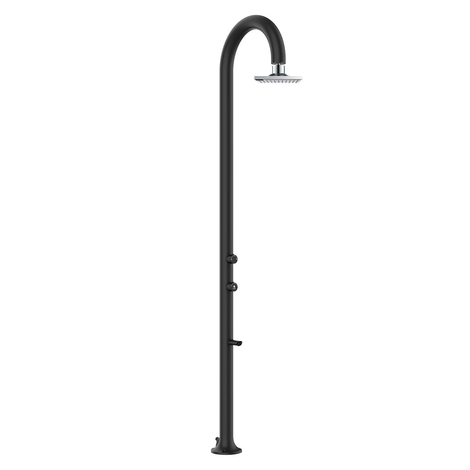 SINED Luna Alu Nera Lcd Doccia In Alluminio Doppio Attacco Dacqua Soffione Iswitch e Termometro Nero