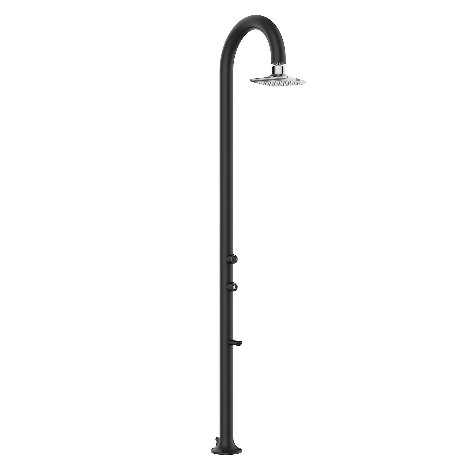 SINED Luna Alu Nera Led Doccia In Alluminio Doppio Attacco Dacqua Soffione Led Lavapiedi Nero