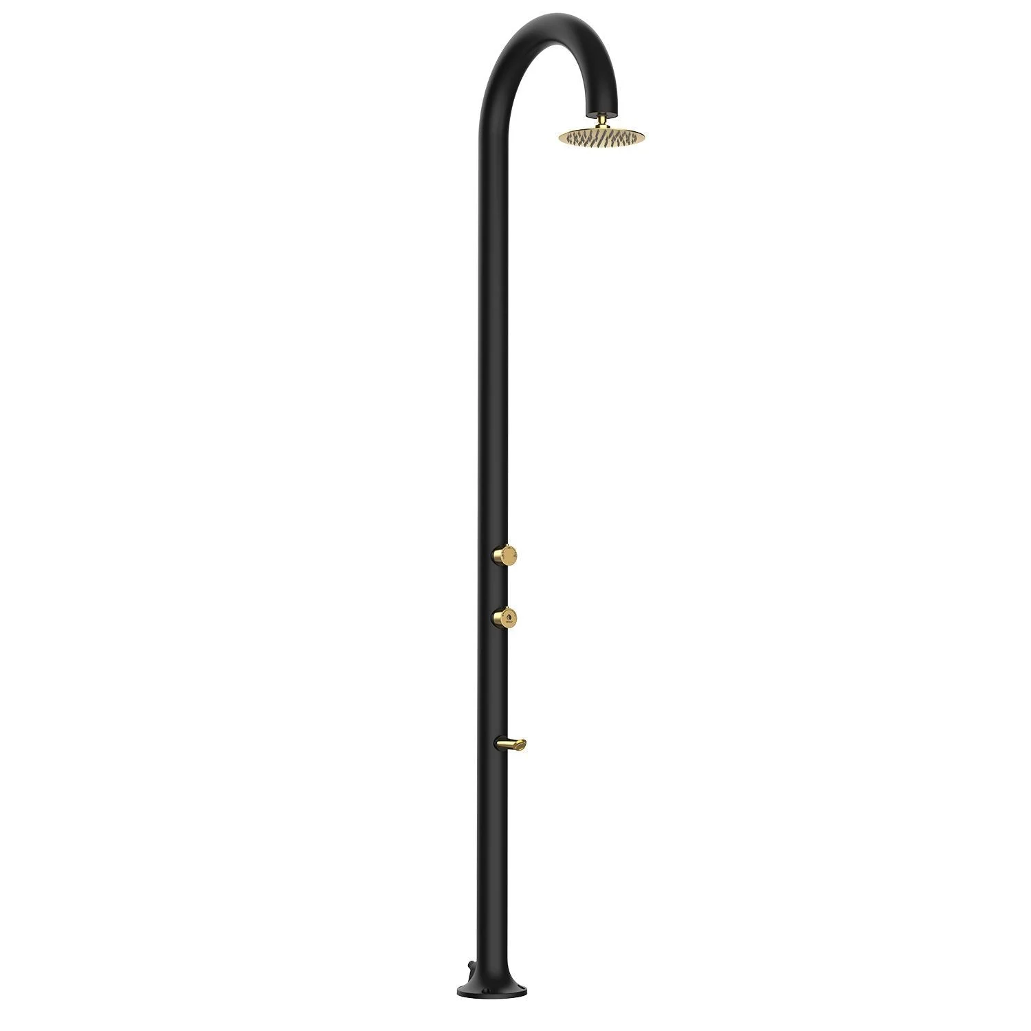 SINED Luna Doccia Alluminio Nero Oro Soffione Inox