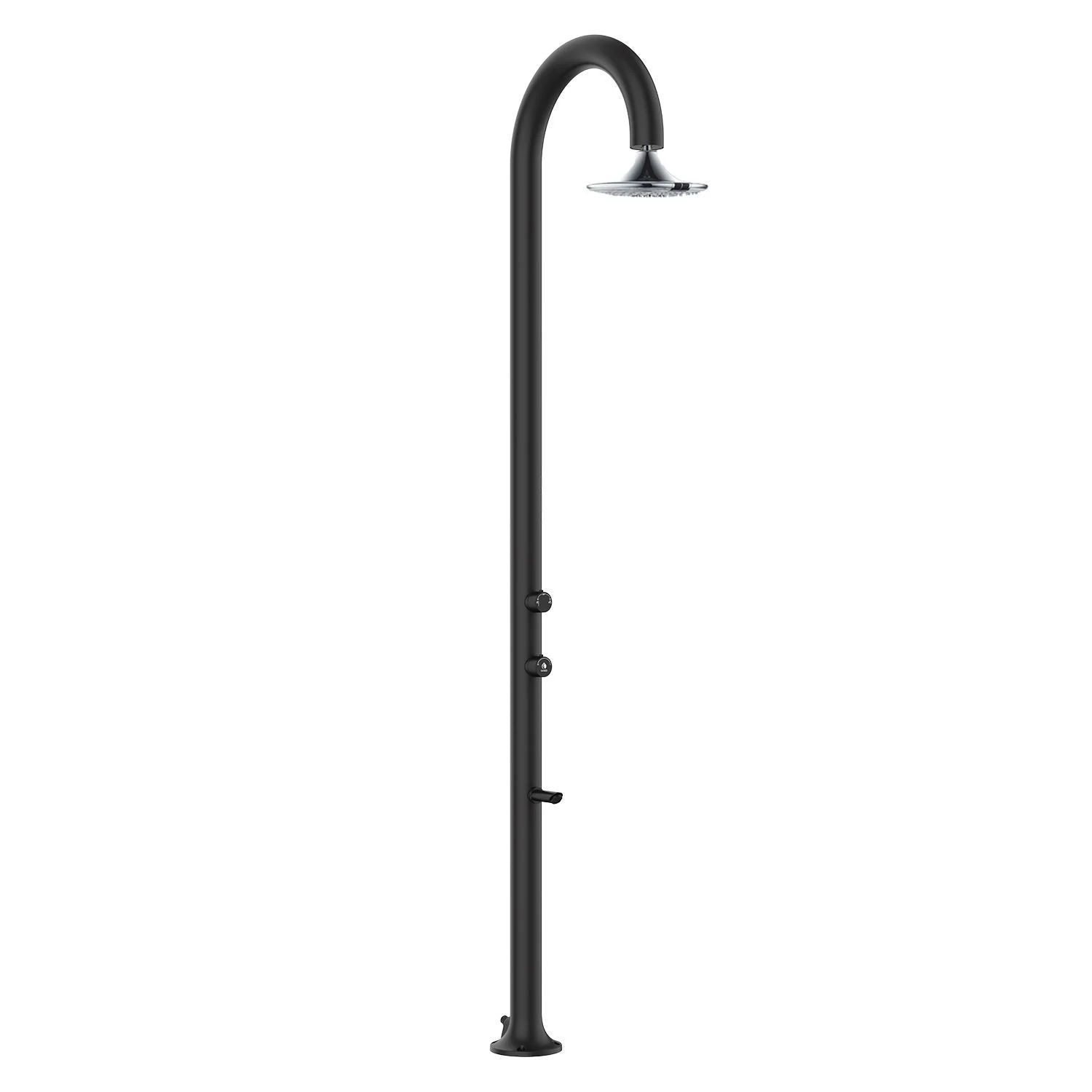 SINED Luna Alu Nera Sensor Doccia Alluminio Doppio Attacco Dacqua Soffione Iswitch e Lavapiedi Nero