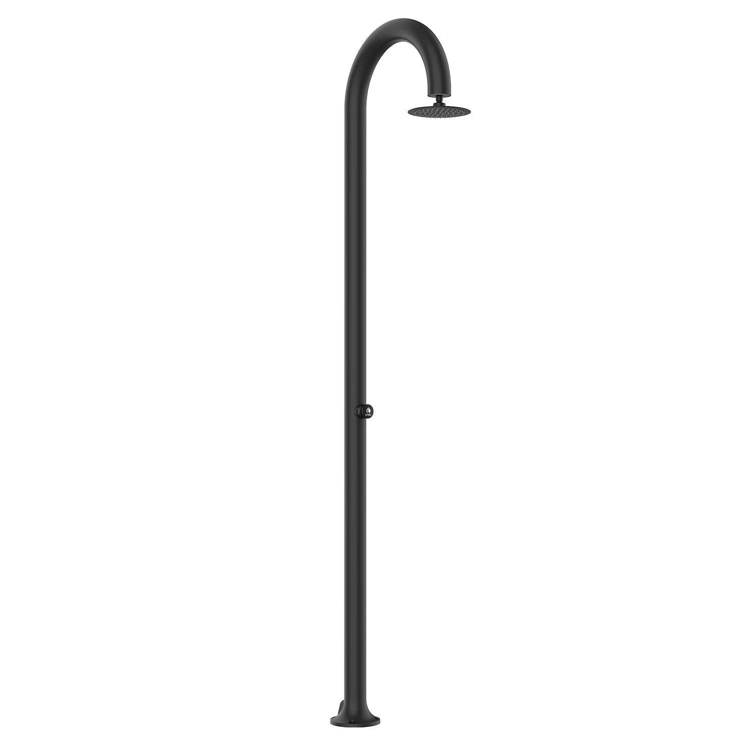 SINED Luna Timer Nera Doccia Alluminio Temporizzata Soffione Tondo