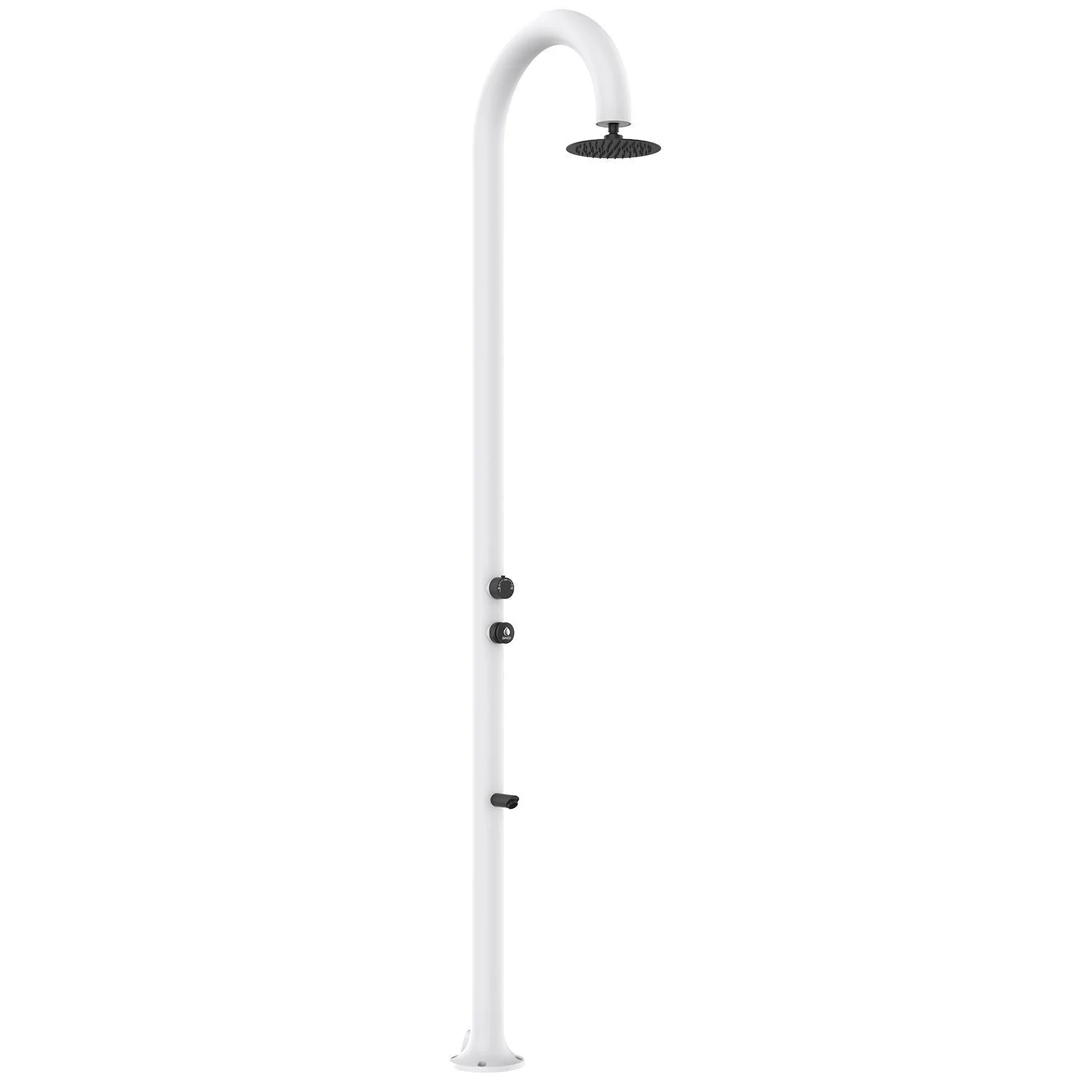 SINED Luna Timer P Bianca Doccia Alluminio Lavapiedi H 223