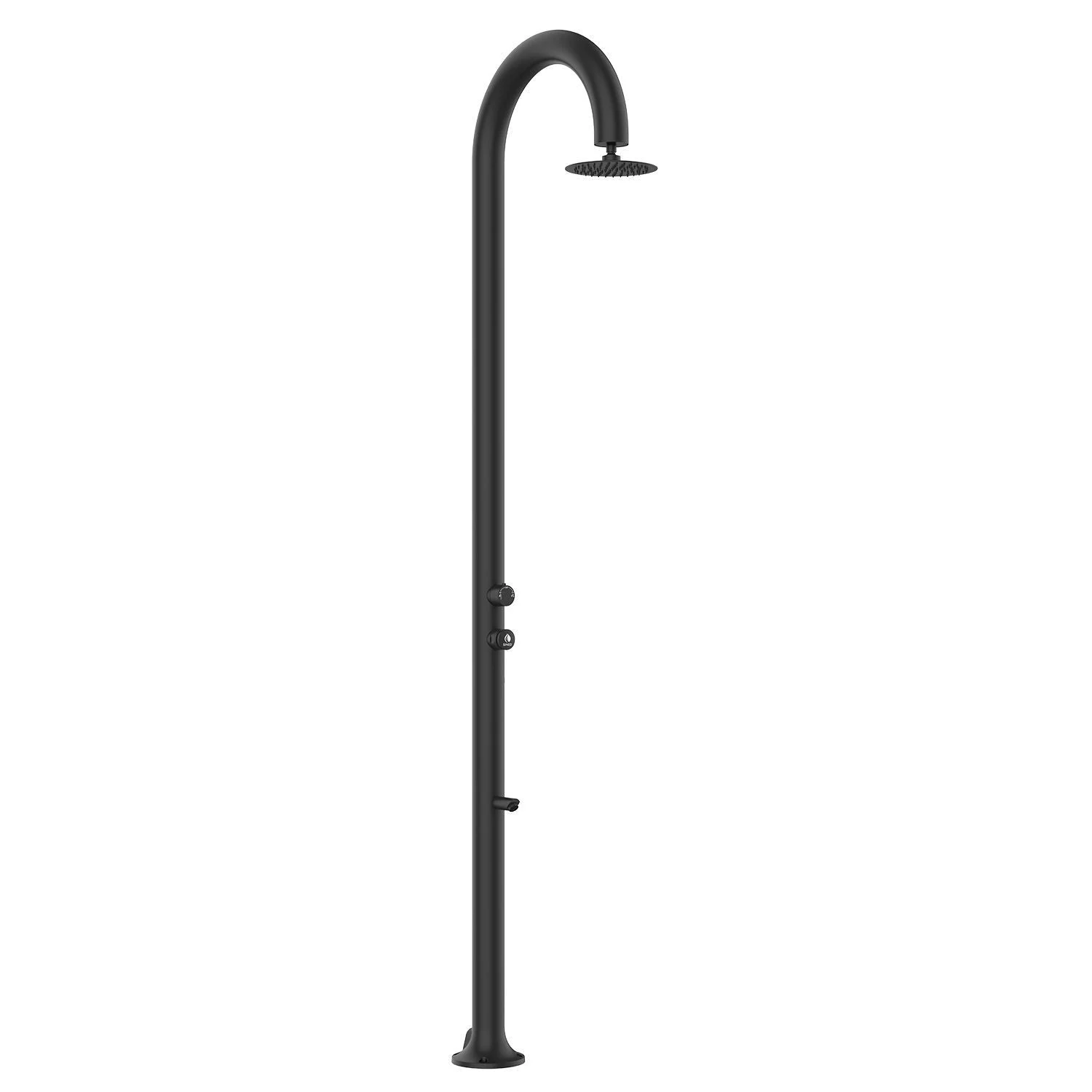 SINED Luna Timer P Nera Doccia Alluminio Temporizzata Nera 223cm