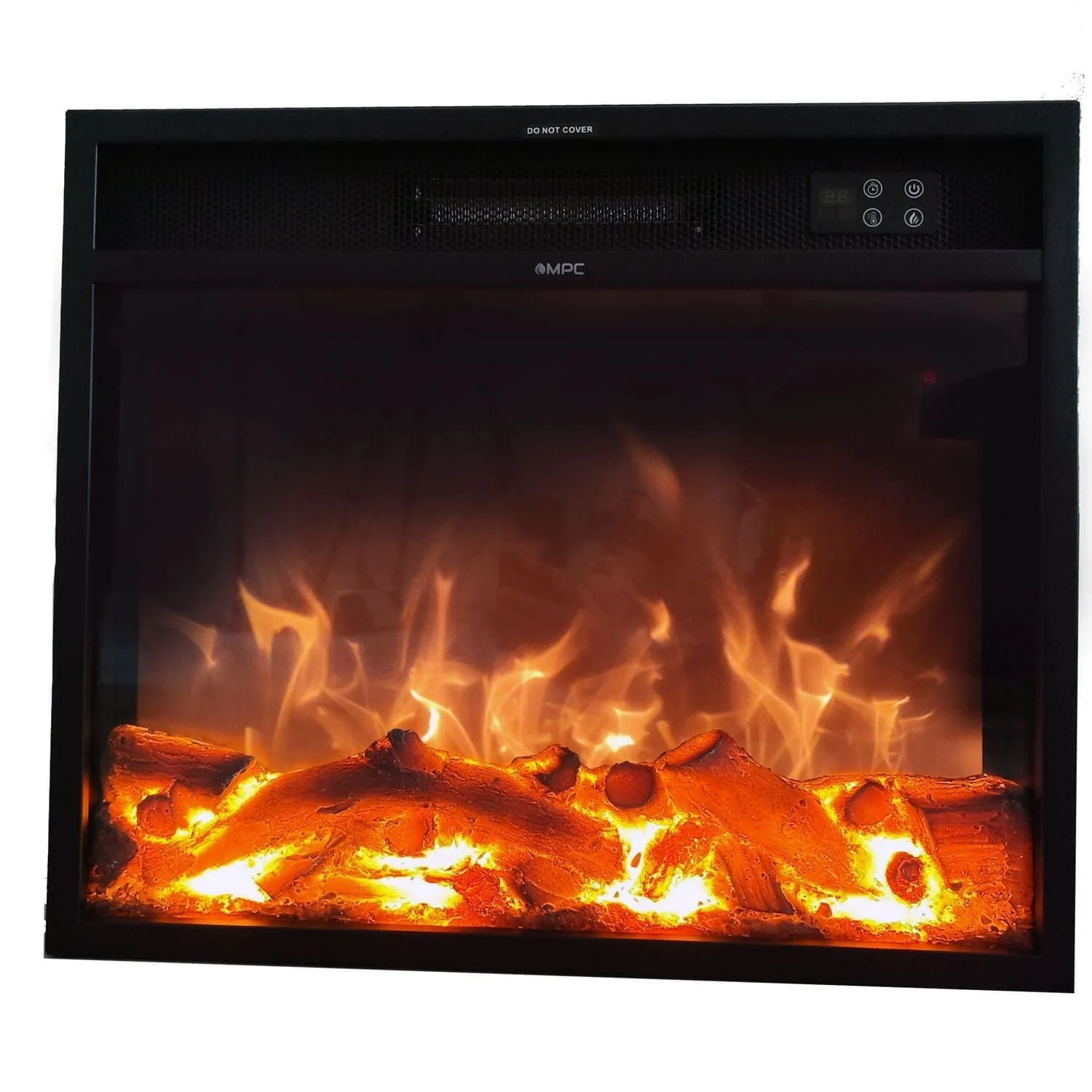 SINED Mpc Caminetto Vulcano Bruciatore Elettrico Led Per Camino Da 1500w Solo Effetto Fiamma Nero