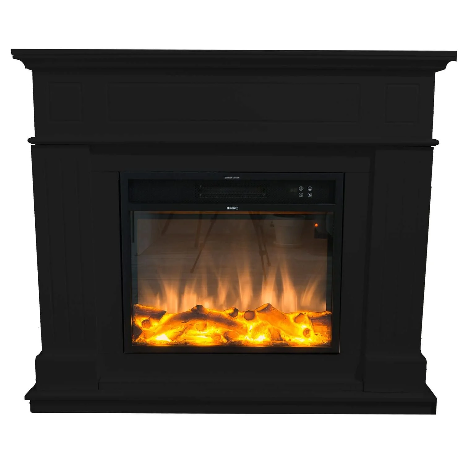 SINED Mpc Camino Pienza Caminetto Da Terra Composto Da Cornice e Bruciatore Elettrico 1500w Nero