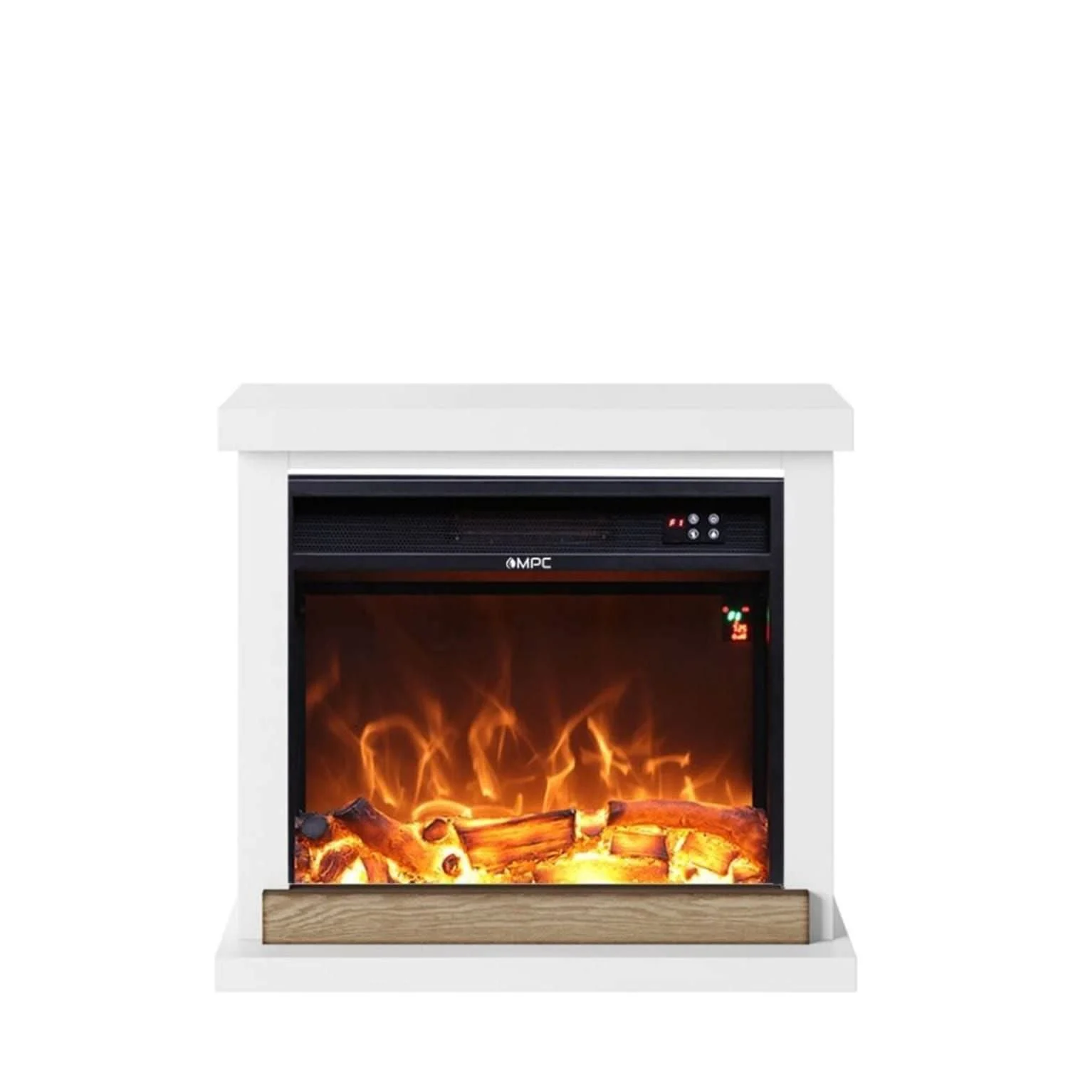 SINED Mpc Camino Sorano Caminetto Da Parete Con Cornice e Bruciatore Elettrico Da 1500w Bianco